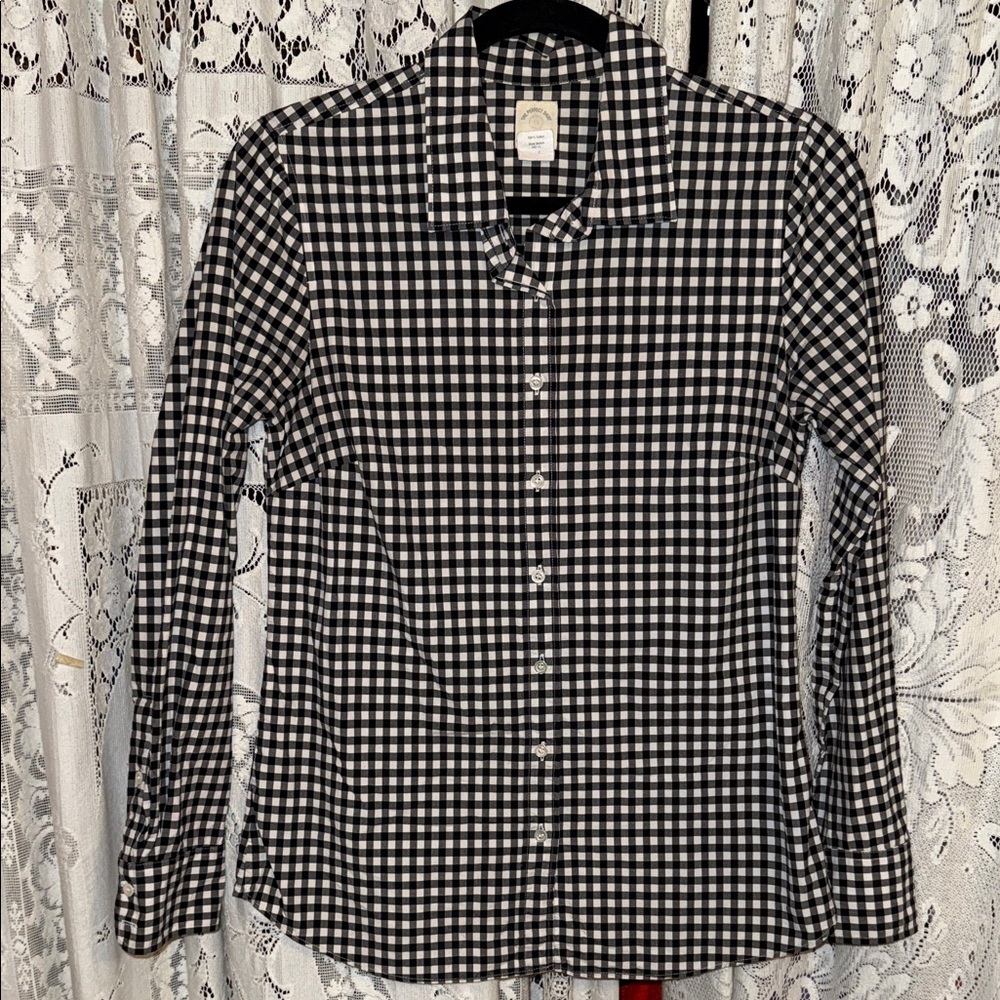 J. Crew the‎ Perfect shirt black white check